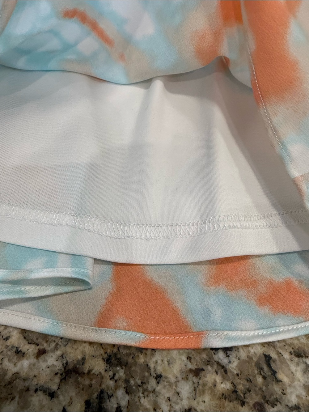 Cotton Candy LA tie dye mini dress back cutout teal orange white SM - Picture 7 of 15